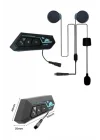 Mey İthalat® Bluetooth Kask Kulaklığı Intercom 5.0 Bluetooth Android ve İOS Uyumlu