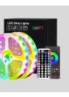 Mey İthalat® Bluetooth Kontrollü Smart Şerit Led 10M Sese Duyarlı RGB Aydınlatma