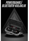 Mey İthalat® Bluetooth Kulaklık Dijital Şarj Göstergeli Powerbankli Bass Özellikli Kablosuz Kulakiçi 5.1 Mikrofonlu
