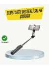 Mey İthalat® Bluetooth Selfie Çubuğu – Işıklı, Katlanabilir, Uzaktan Kumandalı