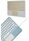 Mey İthalat® Bluetooth Touchpad Klavye Ultra İnce Taşınabilir Q Klavye