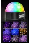 Mey İthalat® Bluetooth ve Uzaktan Kumandalı Çok Renkli Masaüstü Disko Topu