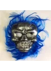 Mey İthalat® Cadılar Bayramı Lacivert Saçlı Maske