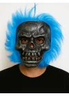 Mey İthalat® Cadılar Bayramı Lacivert Saçlı Maske
