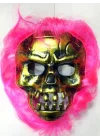 Mey İthalat® Cadılar Bayramı Pembe Saçlı Maske