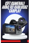 Mey İthalat® CarPlay Fotoğraf ve Video Kaydedici Araç İçi Kamera Ekranlı