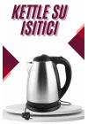 Mey İthalat® Çelik Su Isıtıcı Kettle Dayanıklı Paslanmaz Çelik Uzun Ömürlü
