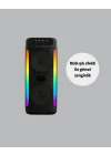 Mey İthalat® Çift 4 inç Hoparlörlü RGB Işıklı Bluetooth Ses Sistemi