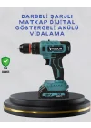 Mey İthalat® Çift Bataryalı Şarjlı Matkap Dijital Ekranlı Set