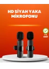 Mey İthalat® Çift Mikrofonlu Kablosuz Kayıt Seti iPhone Uyumlu Mini Mikrofon