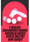 Mey İthalat® Cilt Temizleme ve Masaj Aleti 5 Başlıklı Akne ve Sivilce Önleyici