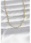Mey İthalat® CM 14K Gold Renk Çizgi Lazer Model 60 cm Kadın Kolye