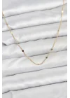 Mey İthalat® CM 14K Gold Renk Ezme Pul Model 60 cm Kadın Kolye