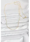 Mey İthalat® CM 14K Gold Renk Parçalı Topçuk Model 60 cm Kadın Kolye