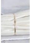 Mey İthalat® CM 14K Gold Renk Yassı Ezme Zincir Model Kadın Bileklik