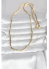 Mey İthalat® CM 14K Gold Renk Yassı Model 60 cm Kadın Kolye