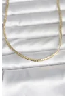 Mey İthalat® CM 14K Gold Renk Yassı Zincir Model 45 cm Kadın Kolye