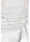 Mey İthalat® CM 14K Gold Renk Yassı Zincir Model 60 cm Kadın Kolye