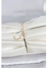 Mey İthalat® CM 14K Gold Renk Zincirli Model Kadın Bileklik