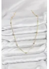 Mey İthalat® CM Gold Renk Top Zincirli Kadın Kolye