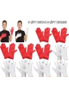 Mey İthalat® Çocuk Gösteri Eldiven Seti – 5 Çift Beyaz &amp; 5 Çift Kırmızı