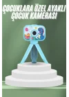 Mey İthalat® Çocuklara Özel Ayaklı Mini Fotoğraf Makinesi Dijital LCD Ekran