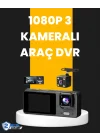Mey İthalat® Çok Açılı Araç İçi DVR | Ön İç Arka Kamera, Döngü Video Kaydı