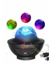 Mey İthalat® Çok Renkli Projektör Lamba Disko Topu Gece Lambası Kablosuz