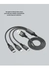 Mey İthalat® Çoklu USB Şarj Kablosu – 1,2m Hızlı Şarj, 3A Güçlü Akım