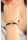 Mey İthalat® COOL (Havalı) Siyah Deri İpli Unisex Mood Bileklik