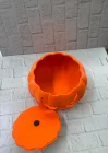 Mey İthalat® Dekoratif Balkabağı Şekerlik 21×15 cm Kapaklı Turuncu Kutu