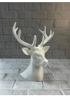 Mey İthalat® Dekoratif Beyaz Geyik Biblo Salon ve Raf Dekoru