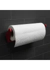 Mey İthalat® Dekoratif Kırmızı Kağıt Havlu Tutucu Duvar Askılı Model