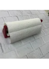 Mey İthalat® Dekoratif Kırmızı Kağıt Havlu Tutucu Duvar Askılı Model