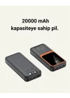 Mey İthalat® Dijital Ekranlı 20.000 mAh Powerbank | 22.5W Hızlı Şarj + Çoklu Bağlantı Seçeneği