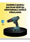 Mey İthalat® Dijital Ekranlı Matkap Seti Çift Akülü