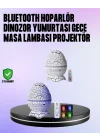 Mey İthalat® Dinozor Yumurtası Galaksi Projektör Gece Lambası 4ü 1 Arada – Bluetooth Hoparlörlü