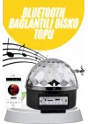 Mey İthalat® Disko Topu Renkli Işıklı Lazer Parti Bluetooth Bağlantılı Led Küre