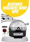 Mey İthalat® Disko Topu Renkli Işıklı Lazer Parti Bluetooth Bağlantılı Led Küre