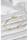 Mey İthalat® Düğüm Model Pirinç Gold Renk Kadın Bileklik