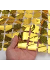 Mey İthalat®  Ekstra Metalize Altın Renk Disko Dikdörtgen Kesim Kapı Perdesi Dekorasyon 1x2 Metre