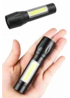 Mey İthalat® EL Feneri Uzun Menzilli Usb Şarj Edilebilir Kamp Lambası