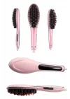 Mey İthalat® Elektrikli Saç Düzleştirici Tarak Saç Düzleştirici Fırça Sıkı Dişli Pembe