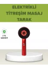Mey İthalat® Elektrikli Titreşim Masaj Tarak Kırmızı Işık Terapi