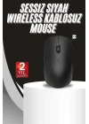 Mey İthalat® Ergonomik Tasarım Kablosuz Siyah Mouse Hassas Uzun Ömürlü