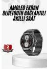 Mey İthalat® Erkeklere Özel Akıllı Saat Çelik Kordon Bluetooth Bağlantılı İOS ve Android Uyumlu