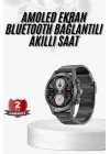 Mey İthalat® Erkeklere Özel Akıllı Saat Çelik Kordon Bluetooth Bağlantılı İOS ve Android Uyumlu