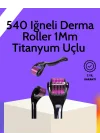 Mey İthalat® Evde Güvenli Kullanım İçin Titanyum Derma Roller – Siyah Saplı