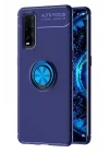 Mey İthalat®   Find X2 Kılıf Range Yüzüklü Silikon - Mavi