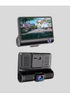 Mey İthalat® Full HD Araç Kamerası 3’lü 4.0” Ekranlı ve HDR Gece Görüşlü